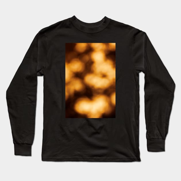 Golden Sunshine Bokeh Spheres Long Sleeve T-Shirt by textural